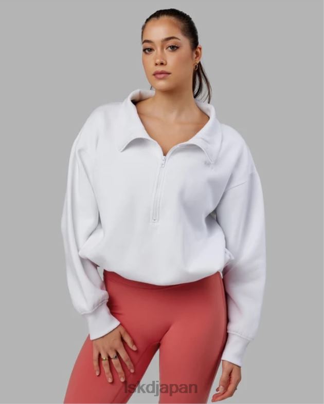ウィンドダウン 1/4 ジップ セーター - ホワイト LSKD 女性 衣服 082HP344