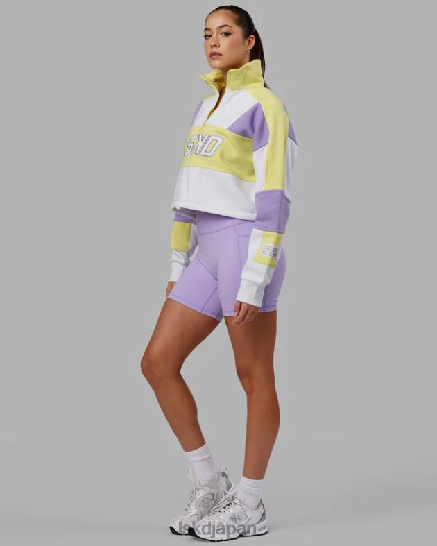 スラム 1/4 ジップ セーター - イエローパープル LSKD 女性 衣服 082HP390