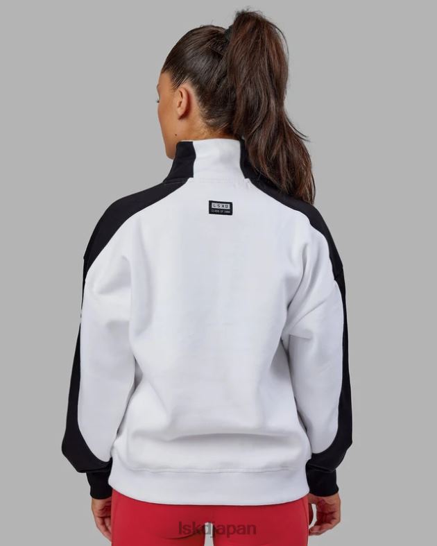 アラムナイ 1/4 ジップ セーター オーバーサイズ - ホワイトスカーレット LSKD ユニセックス 衣服 082HP404