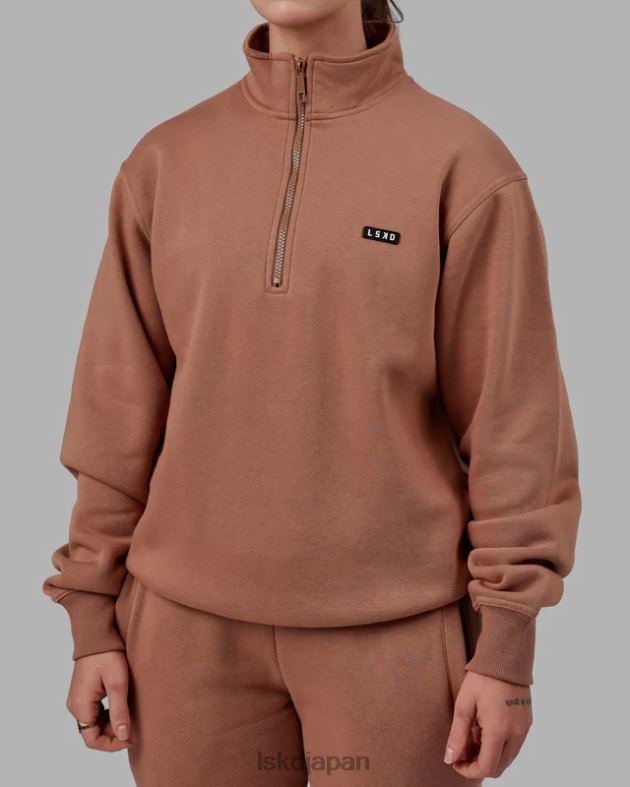 ファンダメンタルズ 1/4 ジップセーター - ローアンバー LSKD ユニセックス 衣服 082HP424