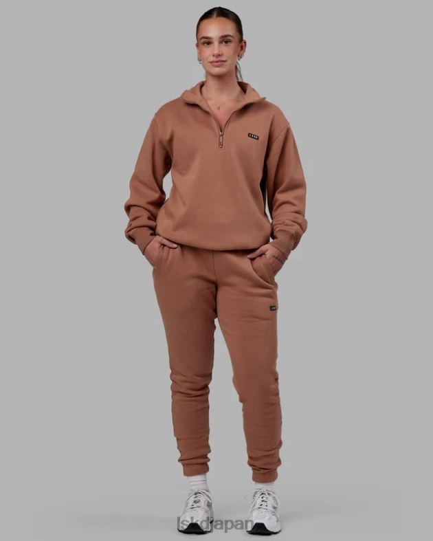 ファンダメンタルズ 1/4 ジップセーター - ローアンバー LSKD ユニセックス 衣服 082HP424