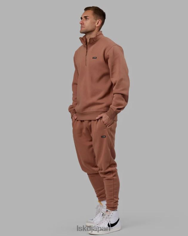 ファンダメンタルズ 1/4 ジップセーター - ローアンバー LSKD ユニセックス 衣服 082HP424