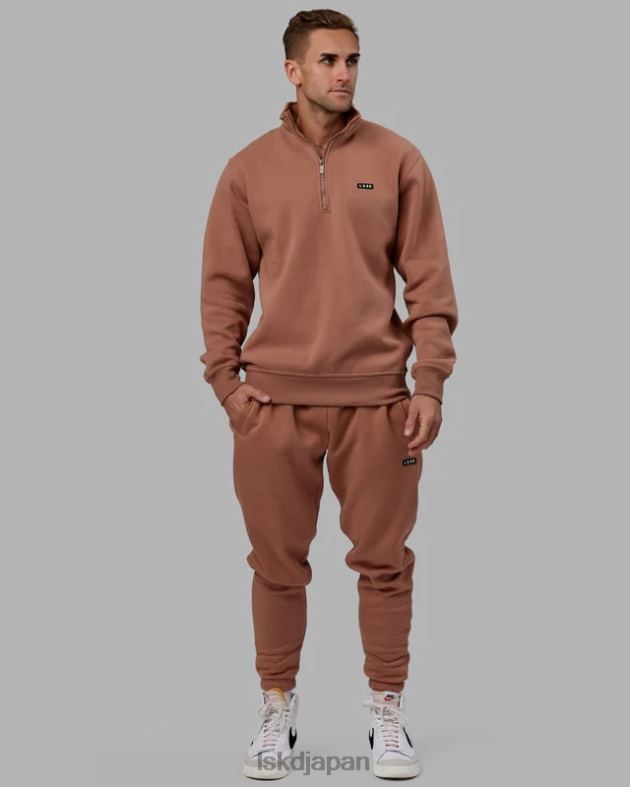 ファンダメンタルズ 1/4 ジップセーター - ローアンバー LSKD ユニセックス 衣服 082HP424