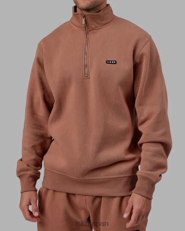 ファンダメンタルズ 1/4 ジップセーター - ローアンバー LSKD ユニセックス 衣服 082HP424