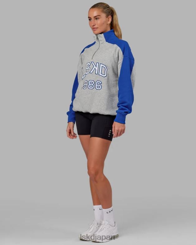 アラムナイ 1/4 ジップ セーター オーバーサイズ - グレーブルー LSKD ユニセックス 衣服 082HP450