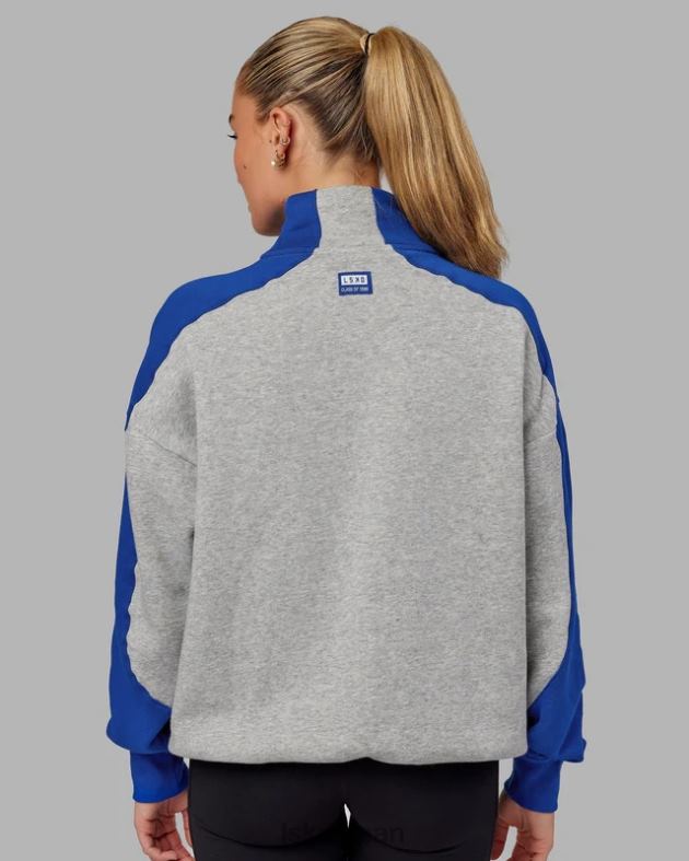 アラムナイ 1/4 ジップ セーター オーバーサイズ - グレーブルー LSKD ユニセックス 衣服 082HP450