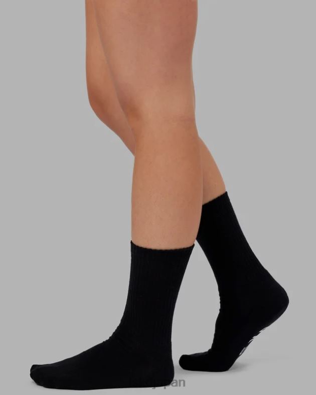 エッセンシャル 3 パック クルー ソックス - ブラック LSKD ユニセックス アクセサリー 082HP851