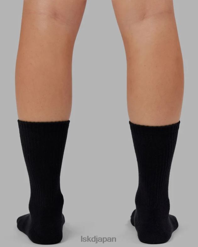 エッセンシャル 3 パック クルー ソックス - ブラック LSKD ユニセックス アクセサリー 082HP851