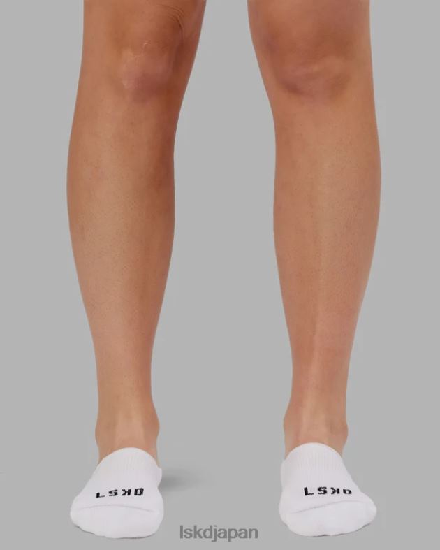 パフォーマンス ノーショー 3 パック ソックス - ホワイト LSKD ユニセックス アクセサリー 082HP861