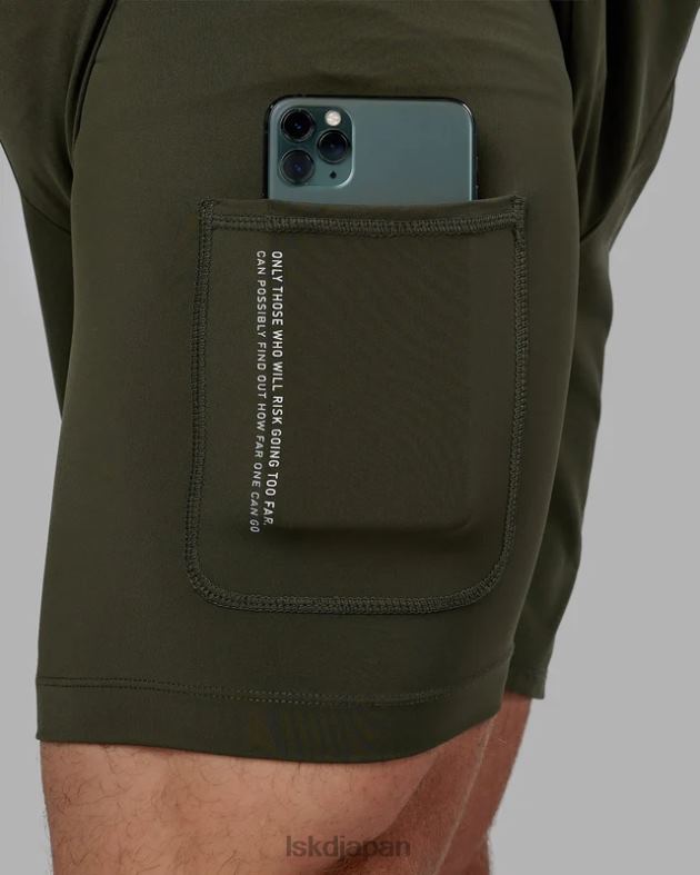 チャレンジャー 6 インチ裏地付きパフォーマンス ショート - 森の夜 LSKD 男性 衣服 082HP1067