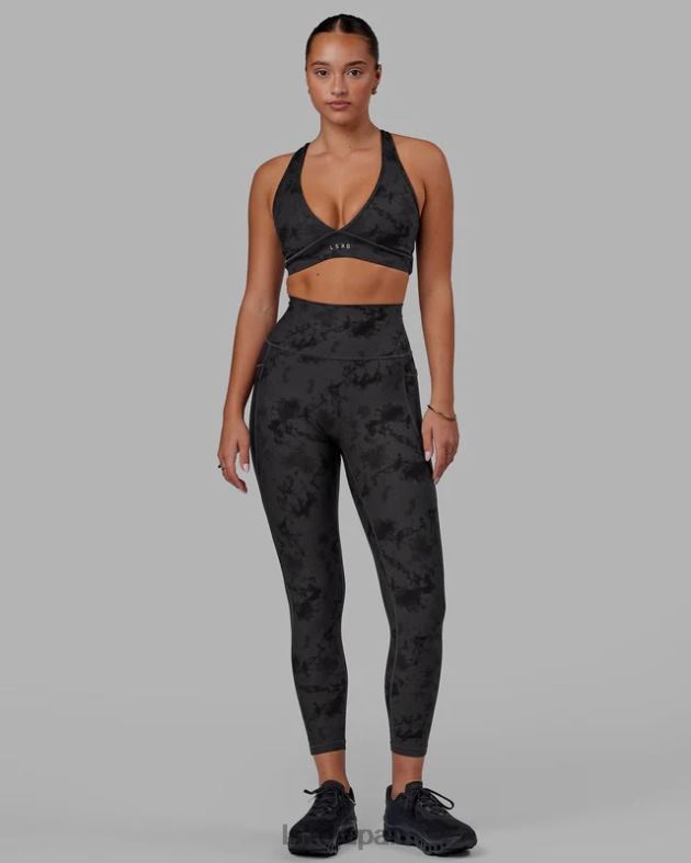 フュージョン 7/8 レギンス - ブラックタイダイ LSKD 女性 衣服 082HP610