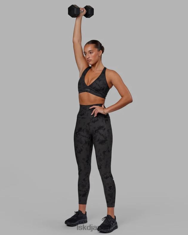 フュージョン 7/8 レギンス - ブラックタイダイ LSKD 女性 衣服 082HP610