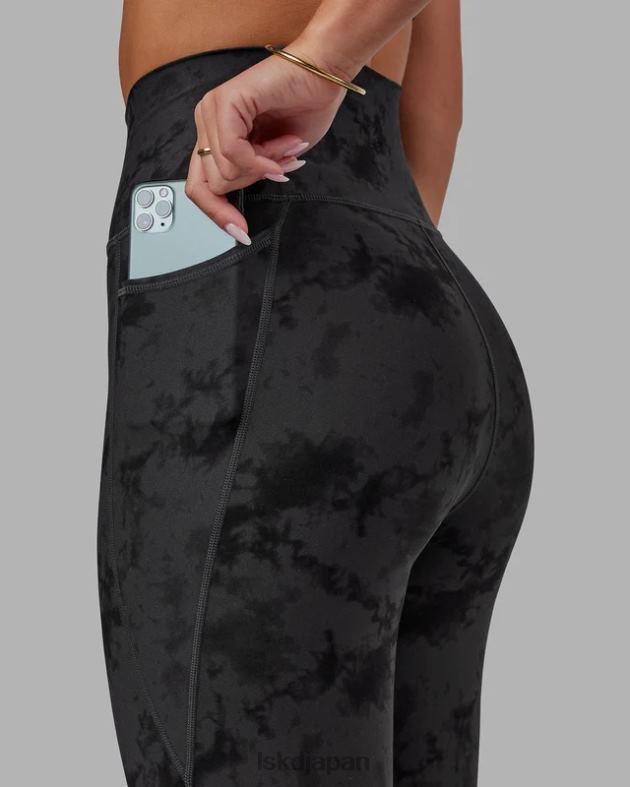 フュージョン 7/8 レギンス - ブラックタイダイ LSKD 女性 衣服 082HP610