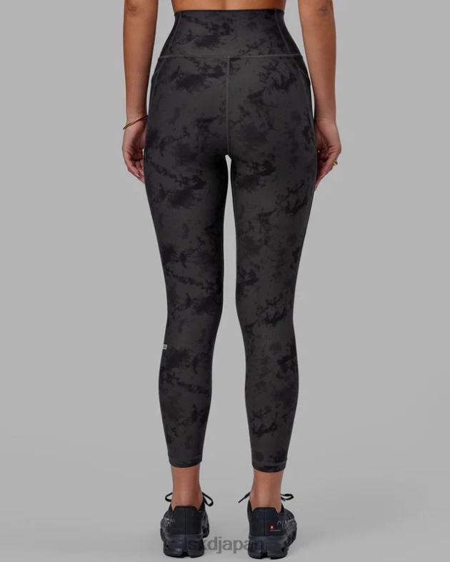 フュージョン 7/8 レギンス - ブラックタイダイ LSKD 女性 衣服 082HP610