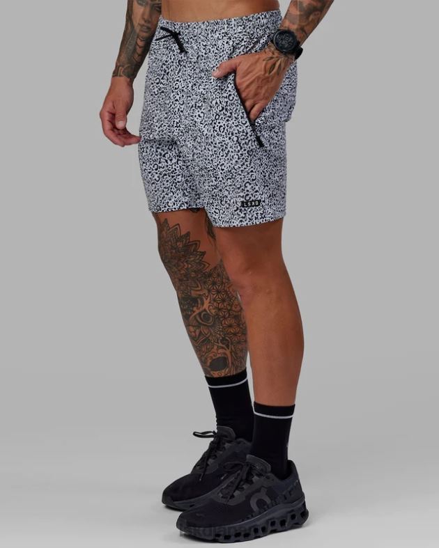 レップ 7 インチ パフォーマンス ショート - スポッティ ホワイト ブラック LSKD 男性 衣服 082HP1061