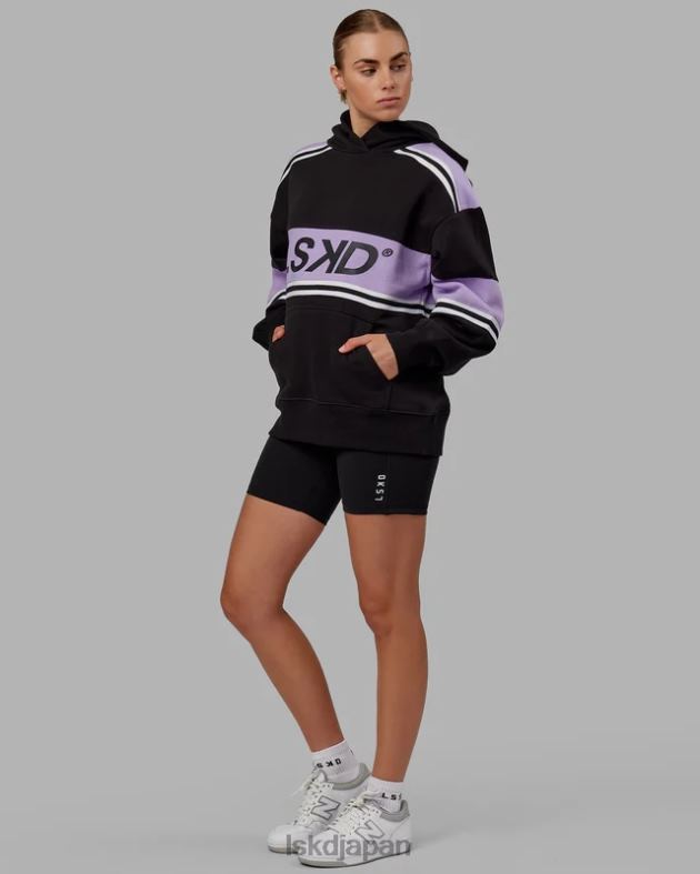 A-チーム パーカー オーバーサイズ - ブラックピーク パープル LSKD ユニセックス 衣服 082HP334