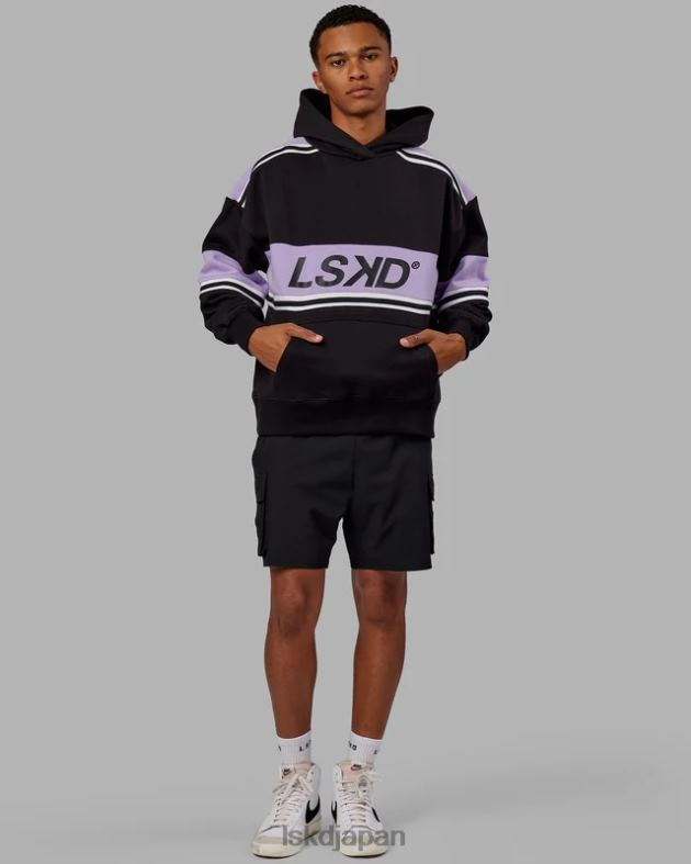 A-チーム パーカー オーバーサイズ - ブラックピーク パープル LSKD ユニセックス 衣服 082HP334