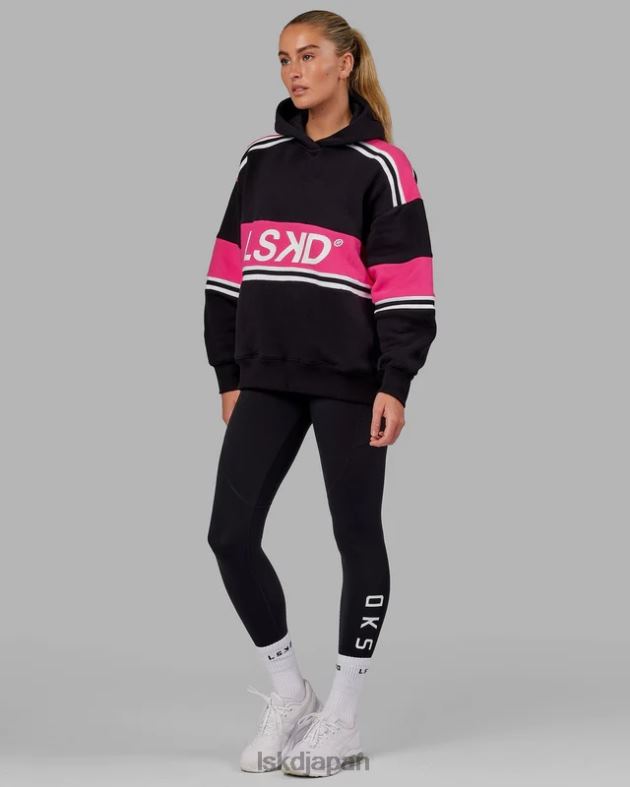 A-チーム パーカー オーバーサイズ - ブラックピンク LSKD ユニセックス 衣服 082HP409