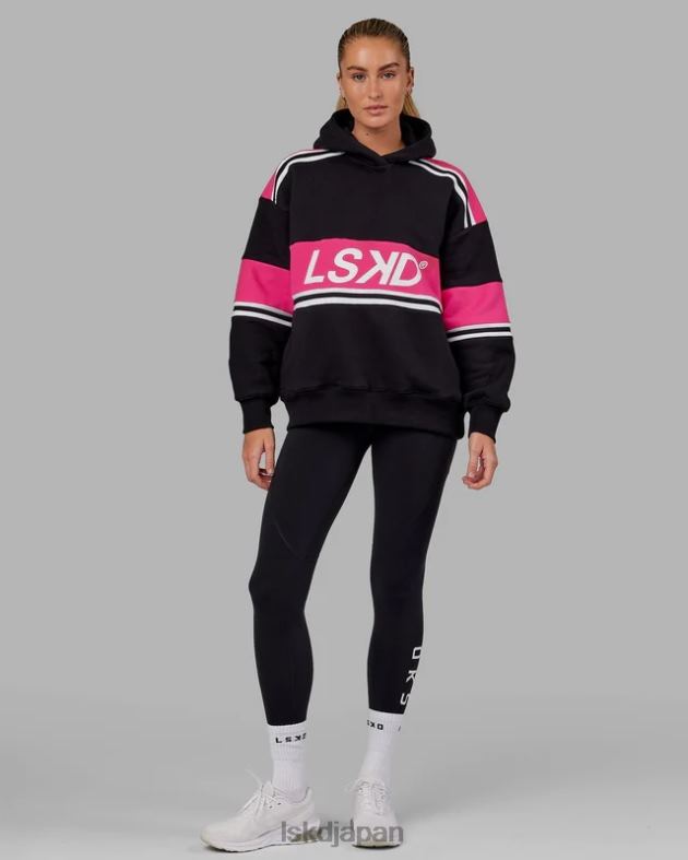 A-チーム パーカー オーバーサイズ - ブラックピンク LSKD ユニセックス 衣服 082HP409