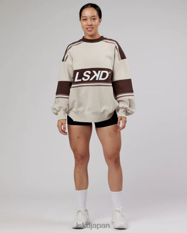 A-チーム セーター オーバーサイズ - ホワイトディープトープ LSKD ユニセックス 衣服 082HP410