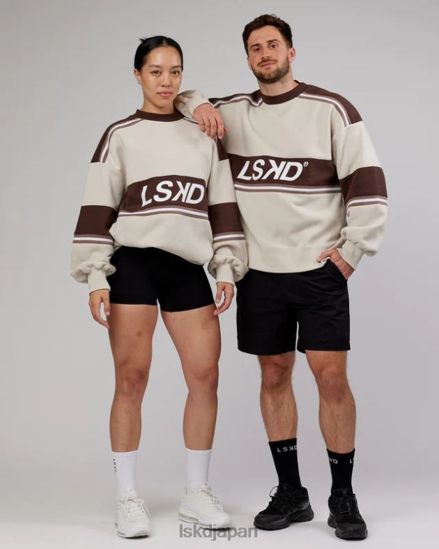 A-チーム セーター オーバーサイズ - ホワイトディープトープ LSKD ユニセックス 衣服 082HP410