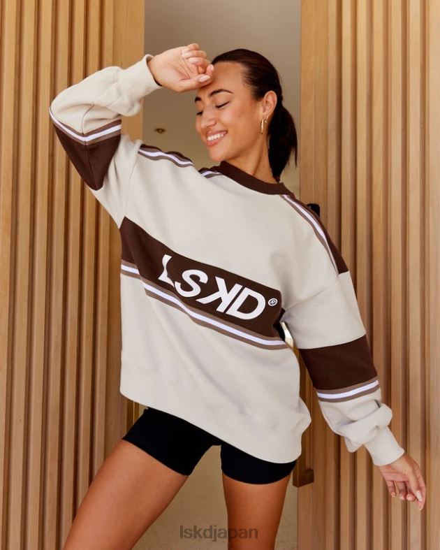 A-チーム セーター オーバーサイズ - ホワイトディープトープ LSKD ユニセックス 衣服 082HP410