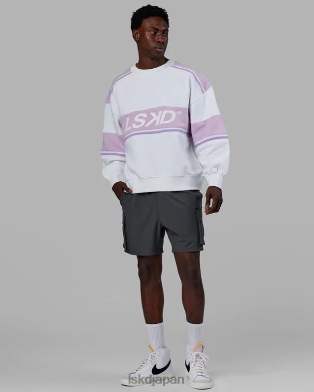 Aチームセーターオーバーサイズ - ホワイトペールライラック LSKD ユニセックス 衣服 082HP443