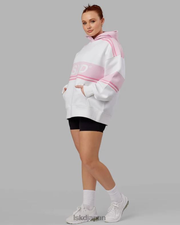 A-チーム パーカー オーバーサイズ - ホワイトペタルピンク LSKD ユニセックス 衣服 082HP452