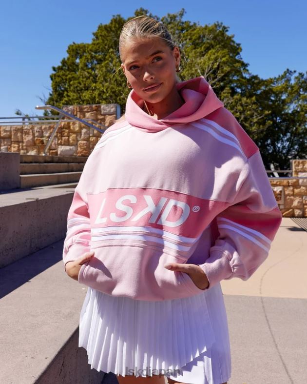 A-チーム パーカー オーバーサイズ - ペタル ピンク-ピオニー ピンク LSKD ユニセックス 衣服 082HP454