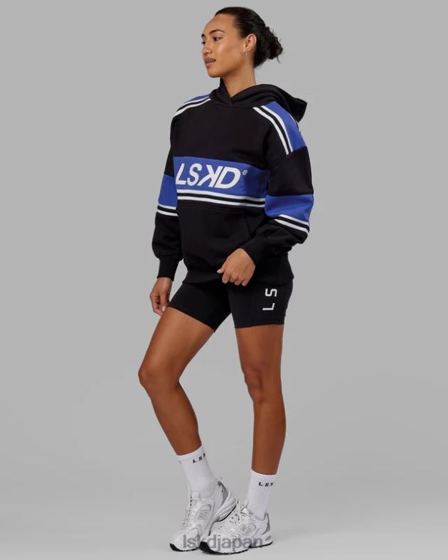 A-チーム パーカー オーバーサイズ - ブラックパワー コバルト LSKD ユニセックス 衣服 082HP456