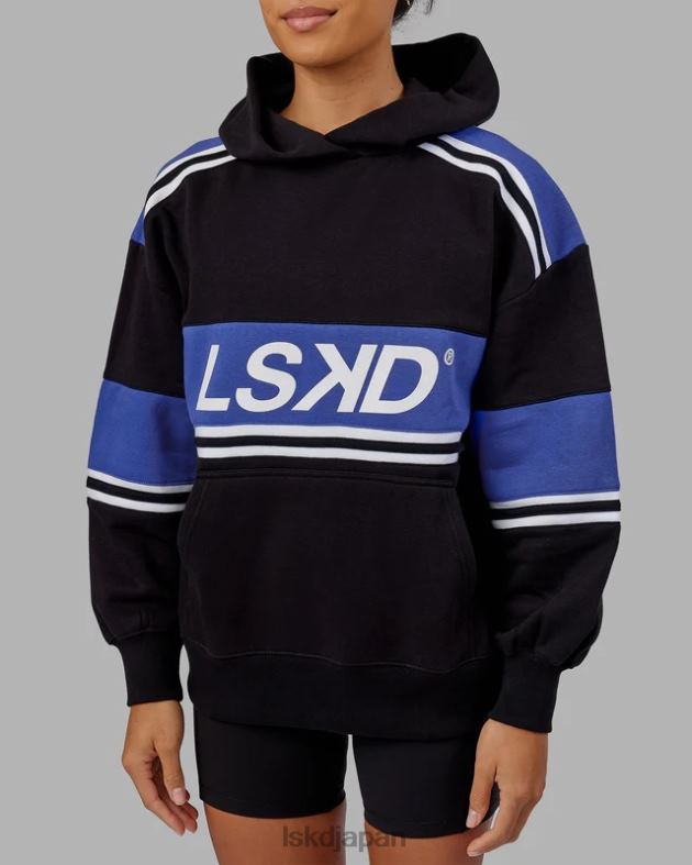 A-チーム パーカー オーバーサイズ - ブラックパワー コバルト LSKD ユニセックス 衣服 082HP456