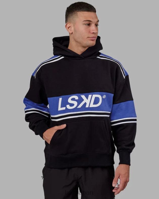 A-チーム パーカー オーバーサイズ - ブラックパワー コバルト LSKD ユニセックス 衣服 082HP456