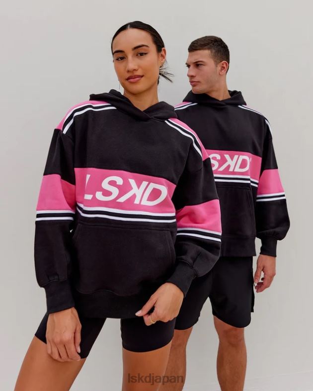 A-チーム パーカー オーバーサイズ - ブラックフラミンゴ LSKD ユニセックス 衣服 082HP459
