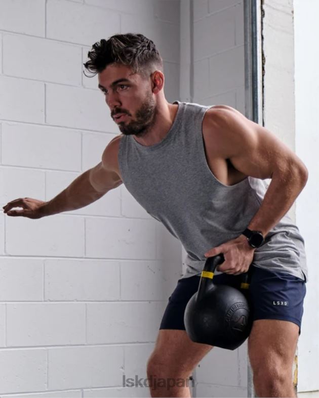 ライバル FLXCOTTON トレーニング フィット タンク - LT グレー マール LSKD 男性 衣服 082HP1011