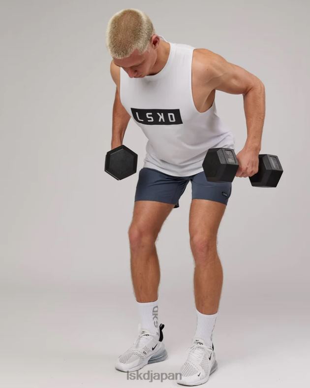 ストレングス FLXDRY トレーニング フィット パフォーマンス タンク - ホワイト ブラック LSKD 男性 衣服 082HP1016