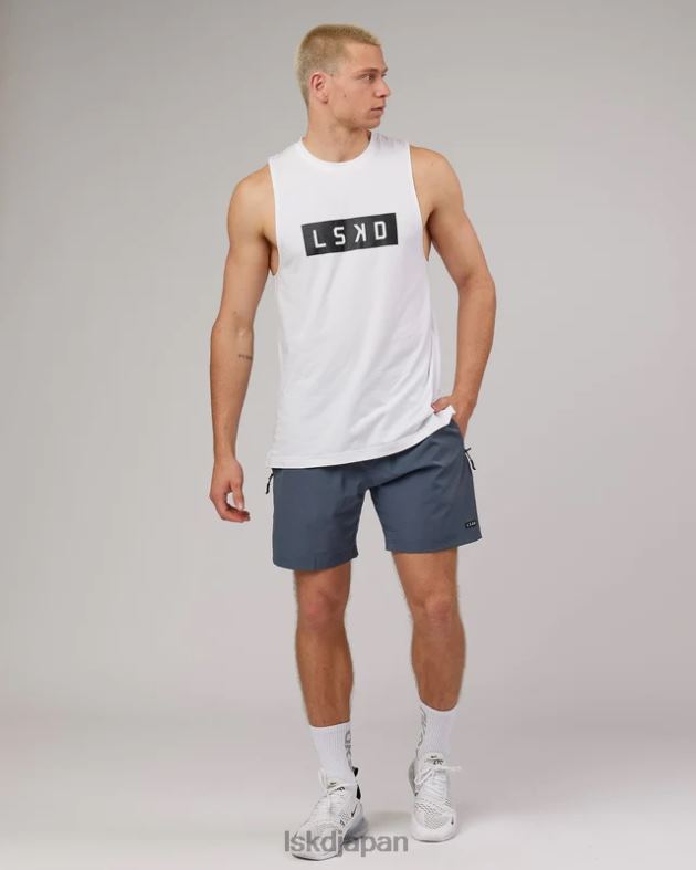 ストレングス FLXDRY トレーニング フィット パフォーマンス タンク - ホワイト ブラック LSKD 男性 衣服 082HP1016