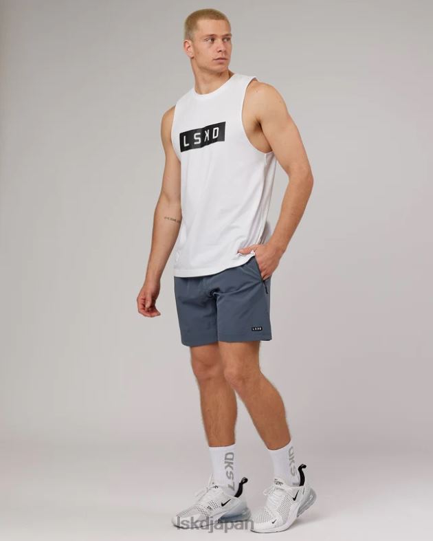 ストレングス FLXDRY トレーニング フィット パフォーマンス タンク - ホワイト ブラック LSKD 男性 衣服 082HP1016