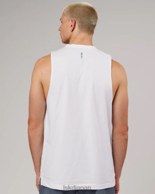 ストレングス FLXDRY トレーニング フィット パフォーマンス タンク - ホワイト ブラック LSKD 男性 衣服 082HP1016