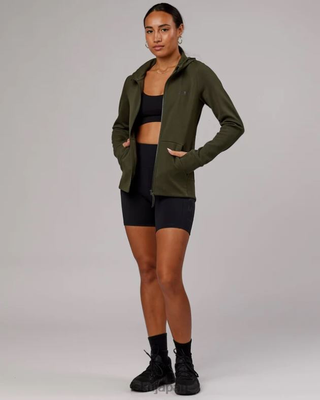 アスリート フォージドフリース ジップスルー パーカー - Forest Night LSKD 女性 衣服 082HP348