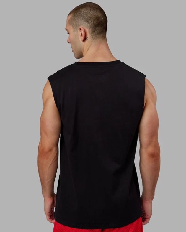 同窓会ヘビーウェイトタンクオーバーサイズ - ブラックレッド LSKD 男性 衣服 082HP1006