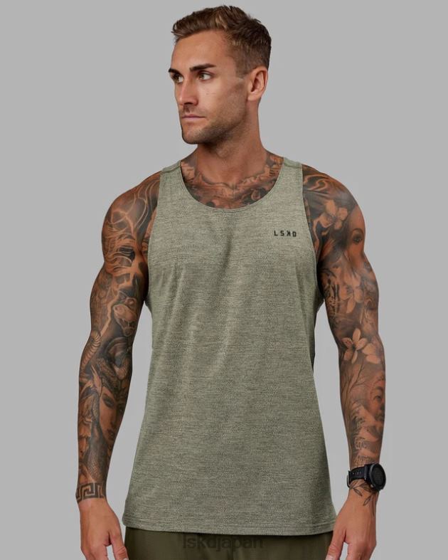 パフォーム ヴェイパーフレックス タンク - オリーブマール LSKD 男性 衣服 082HP1014