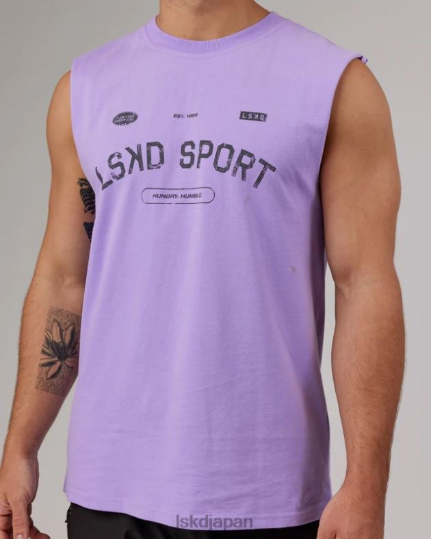 フリースロー ヘビーウェイト タンク オーバーサイズ - ピーク パープル LSKD 男性 衣服 082HP1021