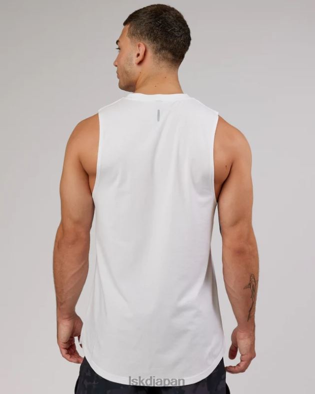 パワー フレックスドライ トレーニング フィット タンク - ホワイト ブラック LSKD 男性 衣服 082HP1024