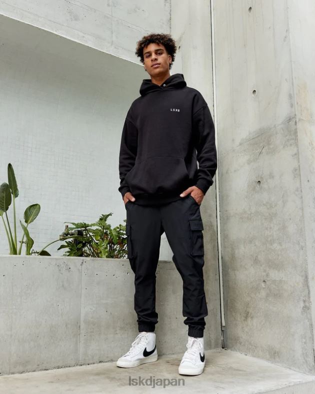 エンデバー パーカー オーバーサイズ - ブラック LSKD 男性 衣服 082HP1029