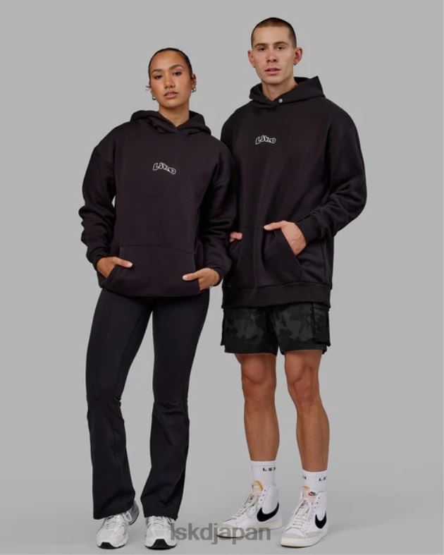 マッドハッピー パーカー オーバーサイズ - ブラック LSKD 男性 衣服 082HP1030