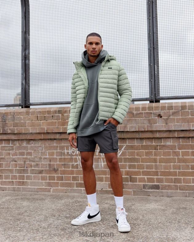 オールデイ パファー ジャケット - アイスバーググリーン LSKD 男性 衣服 082HP1048