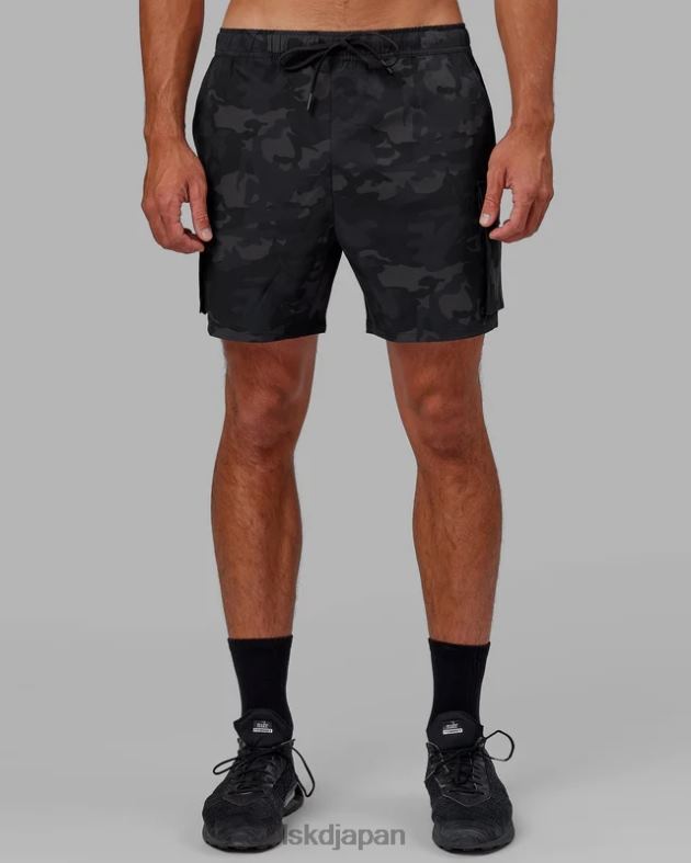 エナジー ストレッチ パフォーマンス カーゴ ショート - ブラック カモフラージュ LSKD 男性 衣服 082HP1094