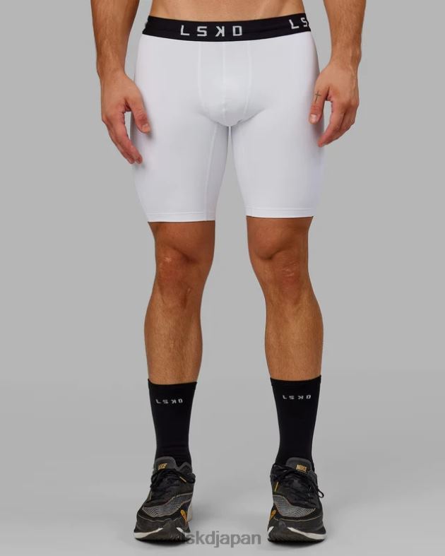 ショートタイトを実行 - 白 LSKD 男性 衣服 082HP1148