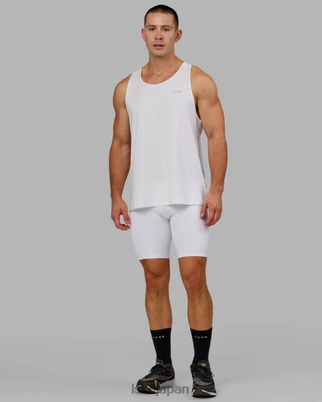 ショートタイトを実行 - 白 LSKD 男性 衣服 082HP1148