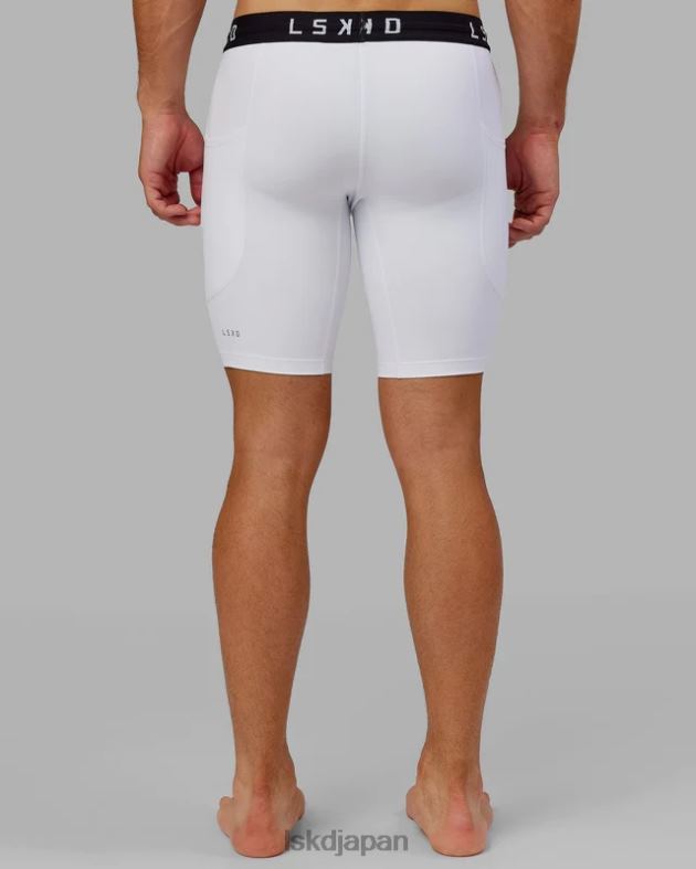 ショートタイトを実行 - 白 LSKD 男性 衣服 082HP1148